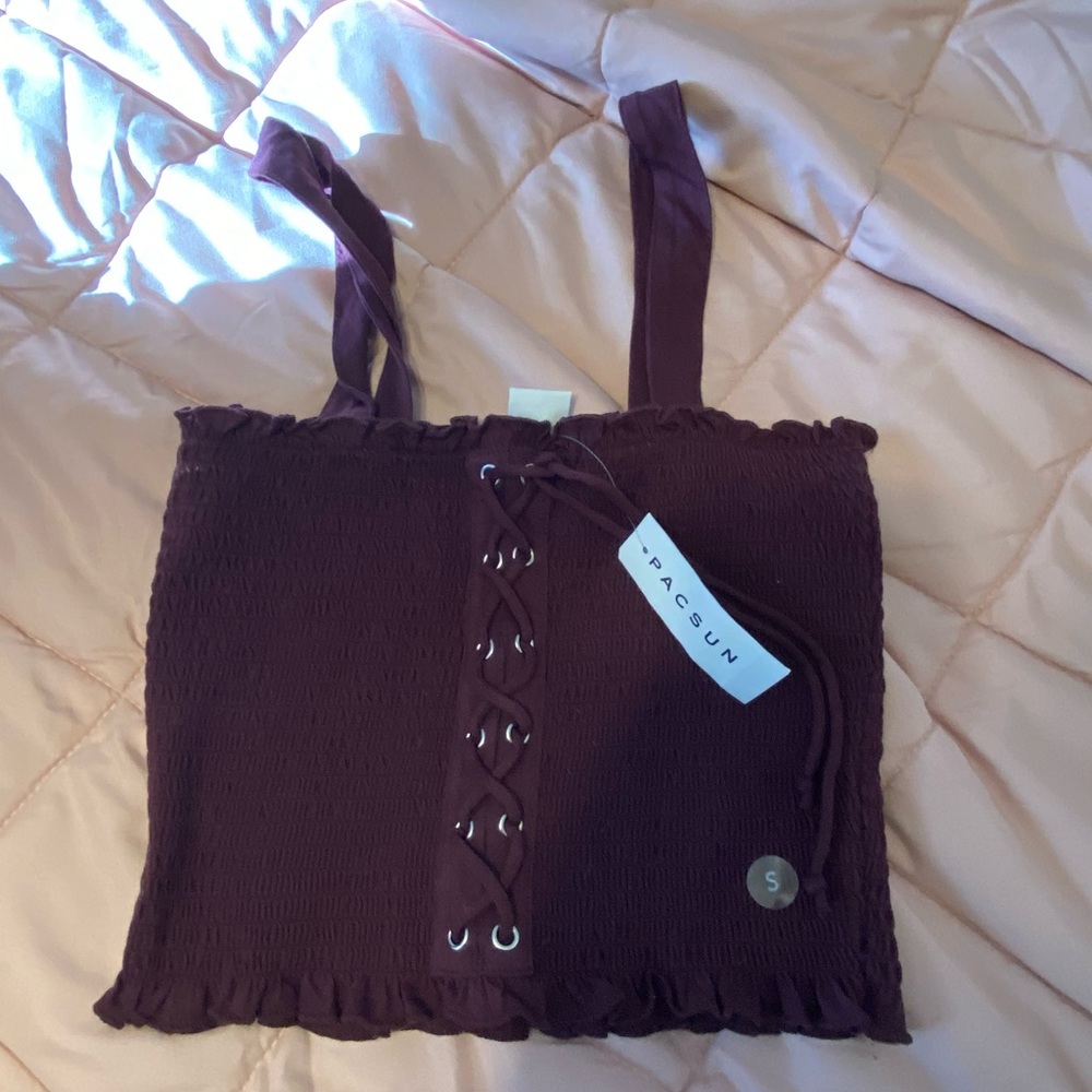 Pacsun maroon crop top